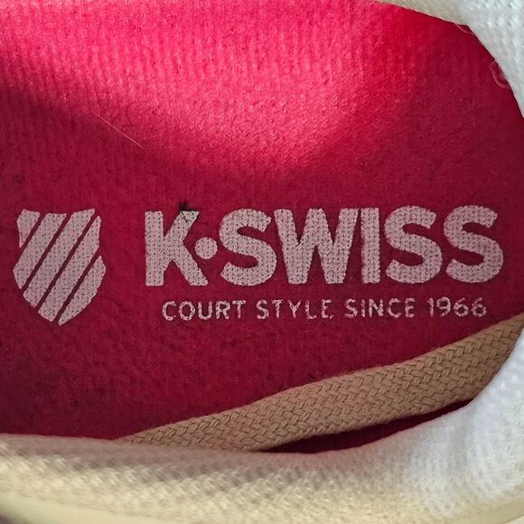 K-Swiss Donovan Woven Tennis Shoes, Women's 6.5, Beige Metallic Lace-Up Sneakers - Picture 4 of 6